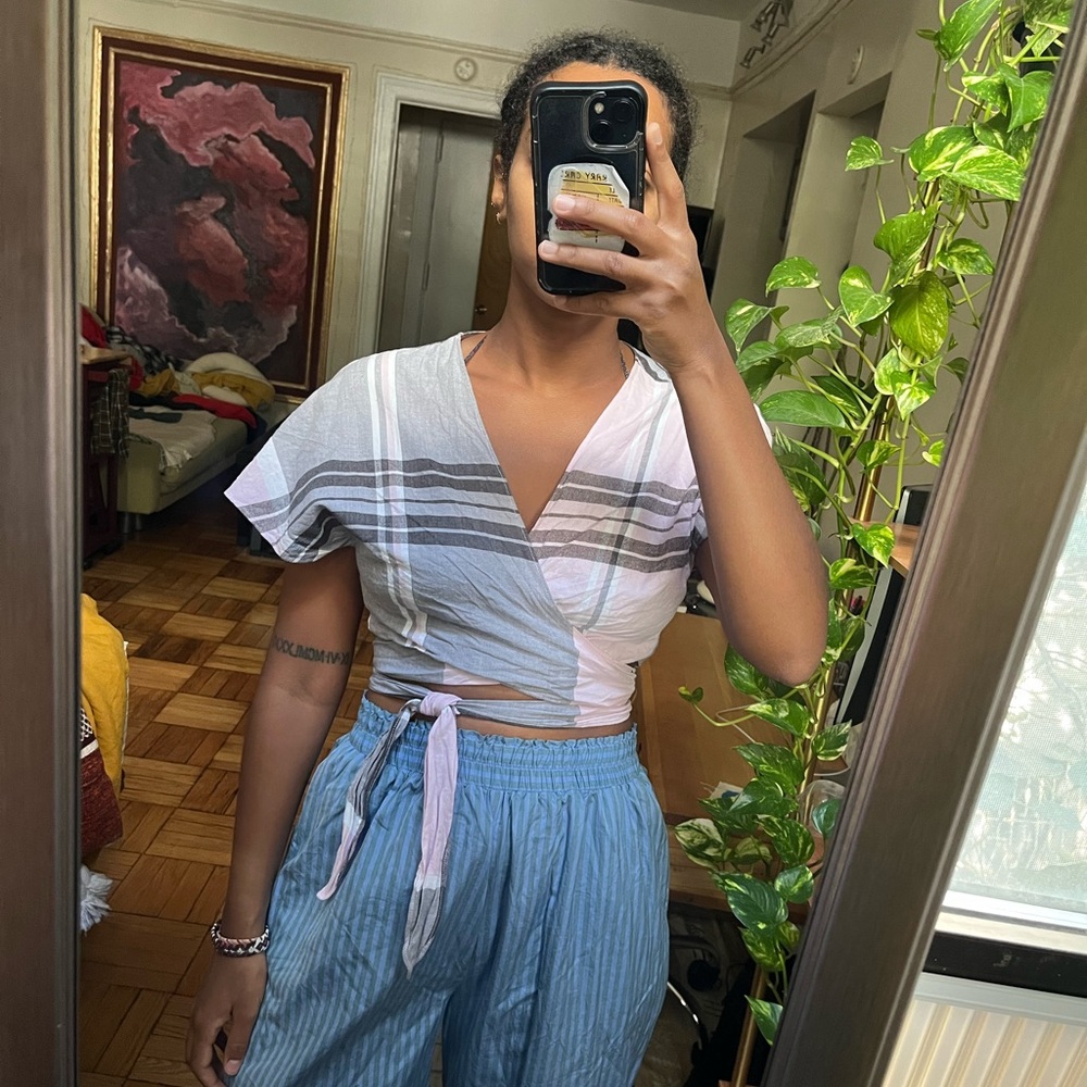 Mara Hoffman crop wrap top